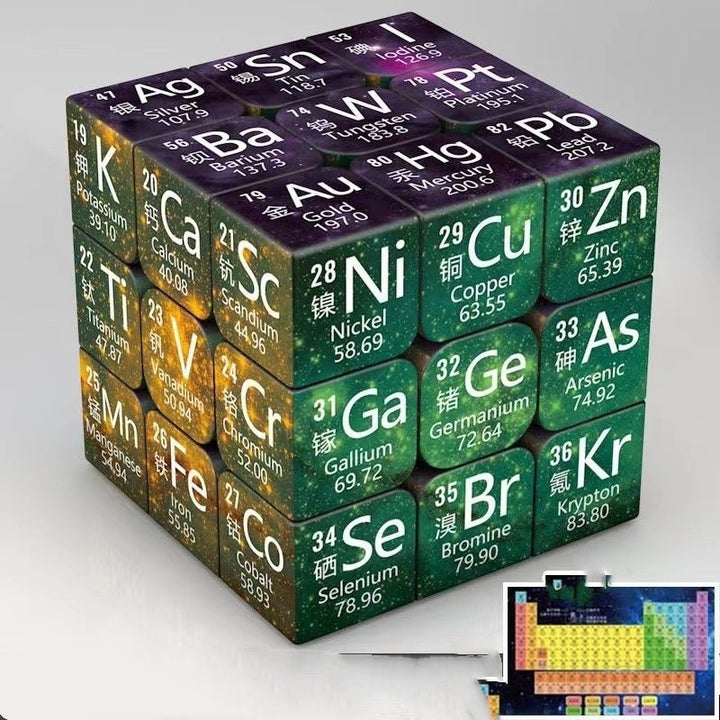 Chemical Elements Junior High School Mathematics Physics Peripheral Puzzle Third - order Rubik's Cube - Madee's Boutique AMAZON Madee's Boutique DS Chemical Starry Sky Edition