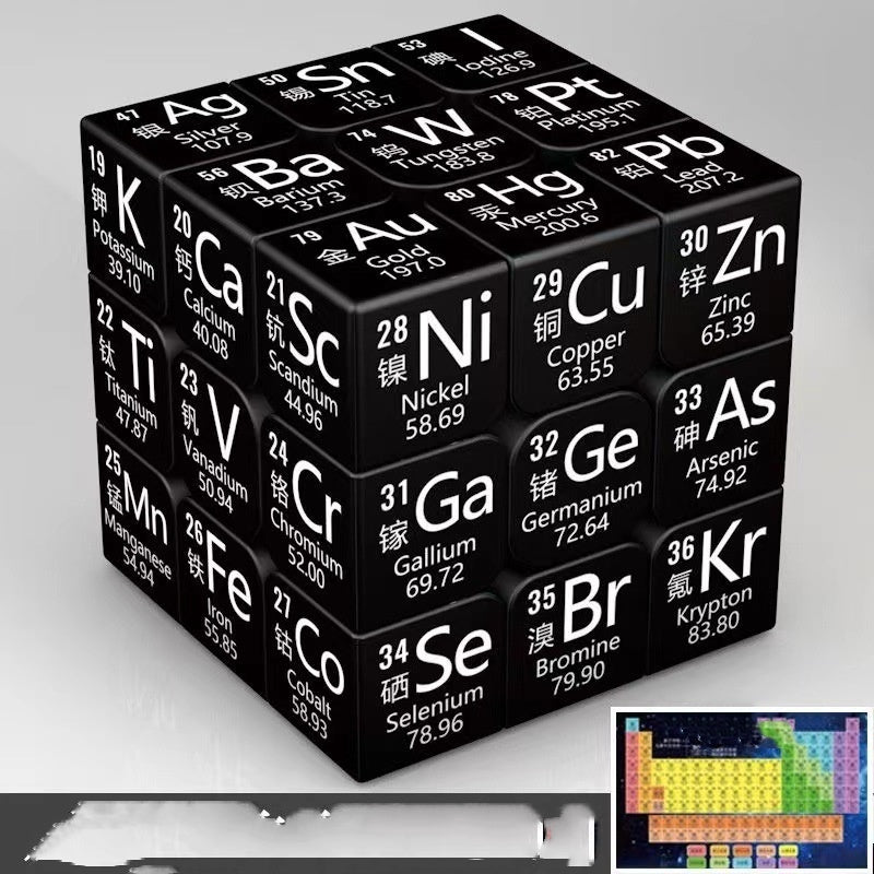 Chemical Elements Junior High School Mathematics Physics Peripheral Puzzle Third - order Rubik's Cube - Madee's Boutique AMAZON Madee's Boutique DS Chemical Black Bottom
