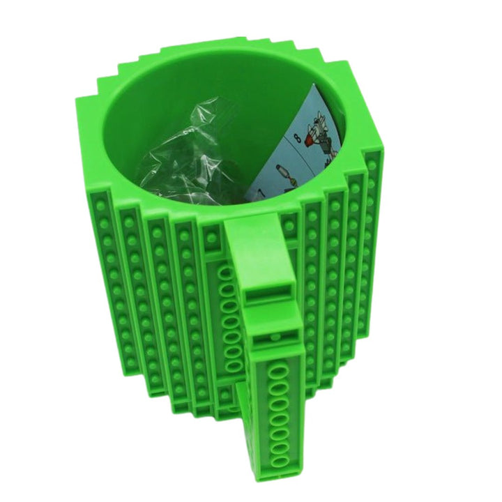 Unique LEGO Compatible Mug DIY Block Puzzle Mug - Madee's Boutique Mugs Madee's Boutique amazon lego coffee mug anniversary gift ideasanniversary giftsGreen