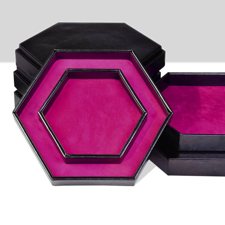 2 in 1 D&D Dice Tray & Dice Box Dice Case With Lid Hexagon Dice Rolling Tray & Dice Holder Velvet & PU Leather - Madee's Boutique Madee's Boutique DS 3d printed dice tray 40k dice trayamazon com dice trayLight PurpleChina