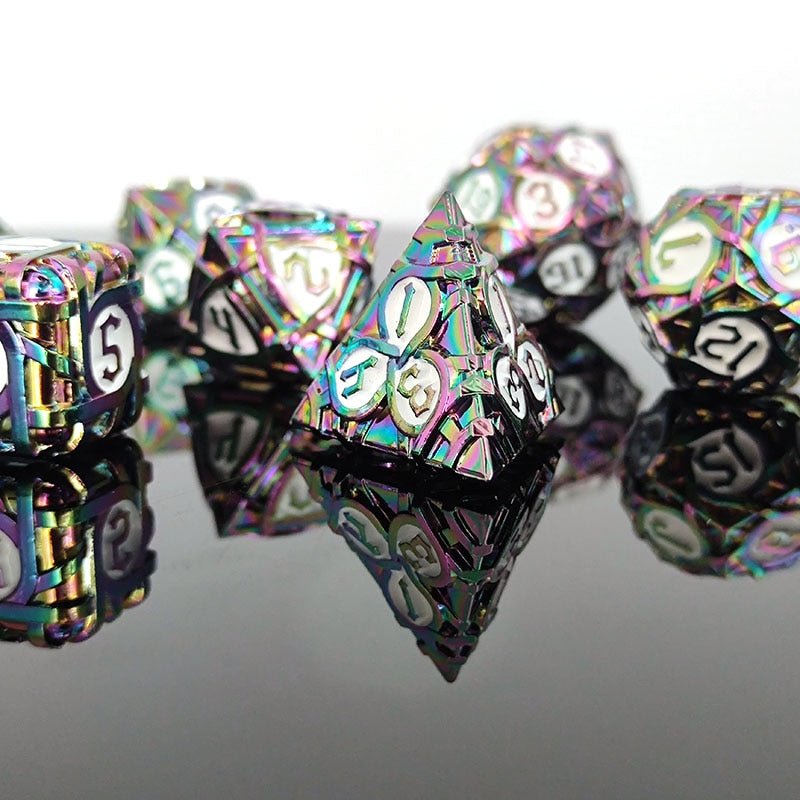 7pc Set DnD Brambles Metal Solid Dice Set D&D Polyhedral Metal Dice RPG Board Game Metal Dice D6 D8 D10 D12 D20 Dungeons and Dragons Metal Dice Collections - Madee's Boutique Madee's Boutique DS 10 sided dice 100 sided dice12 sided diceJS1018 - 7