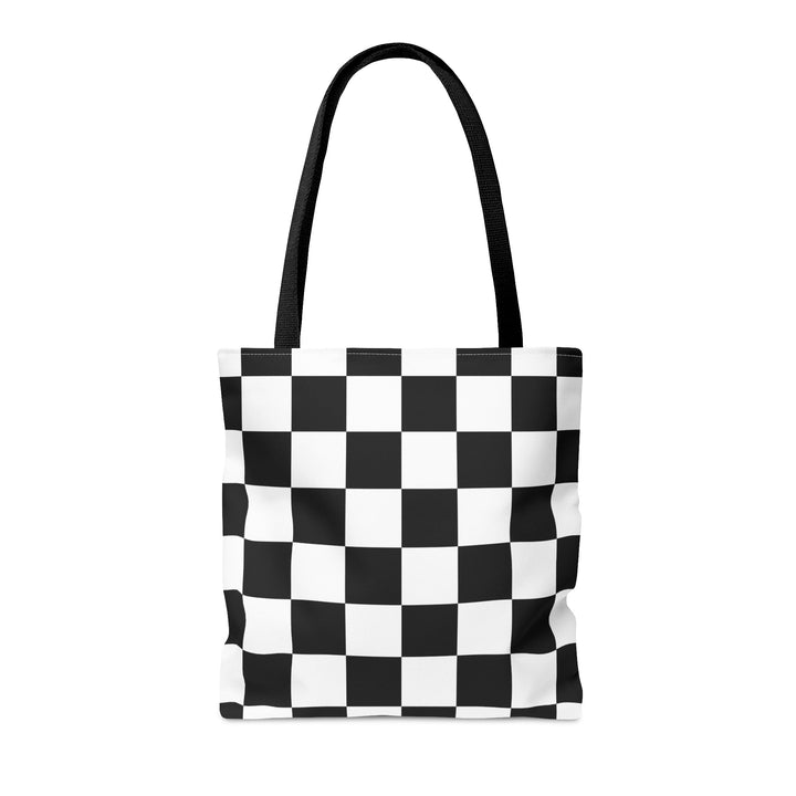 Checkered Tote bag Black and White Small Medium Large - Madee's Boutique Bags Printify Accessories aesthetic tote bagAll Over PrintLarge