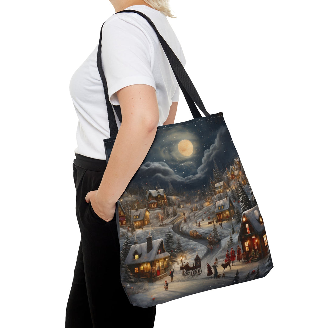 Christmas Landscape Large Tote Bag Small Medium Large MADEE'S BOUTIQUE - Madee's Boutique Bags Printify Accessories aesthetic gift bagaesthetic tote bagMedium