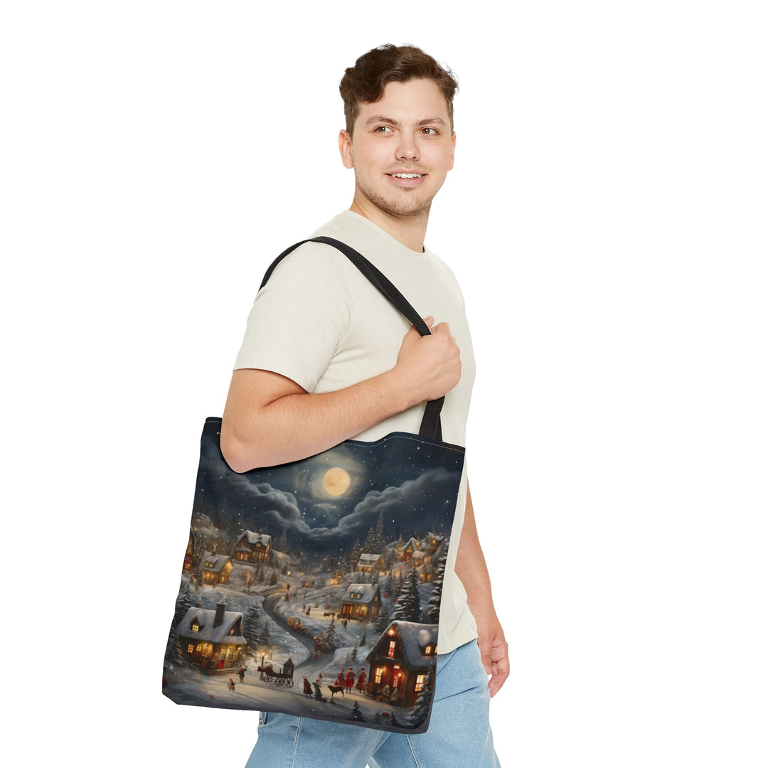 Christmas Landscape Large Tote Bag Small Medium Large MADEE'S BOUTIQUE - Madee's Boutique Bags Printify Accessories aesthetic gift bagaesthetic tote bagMedium