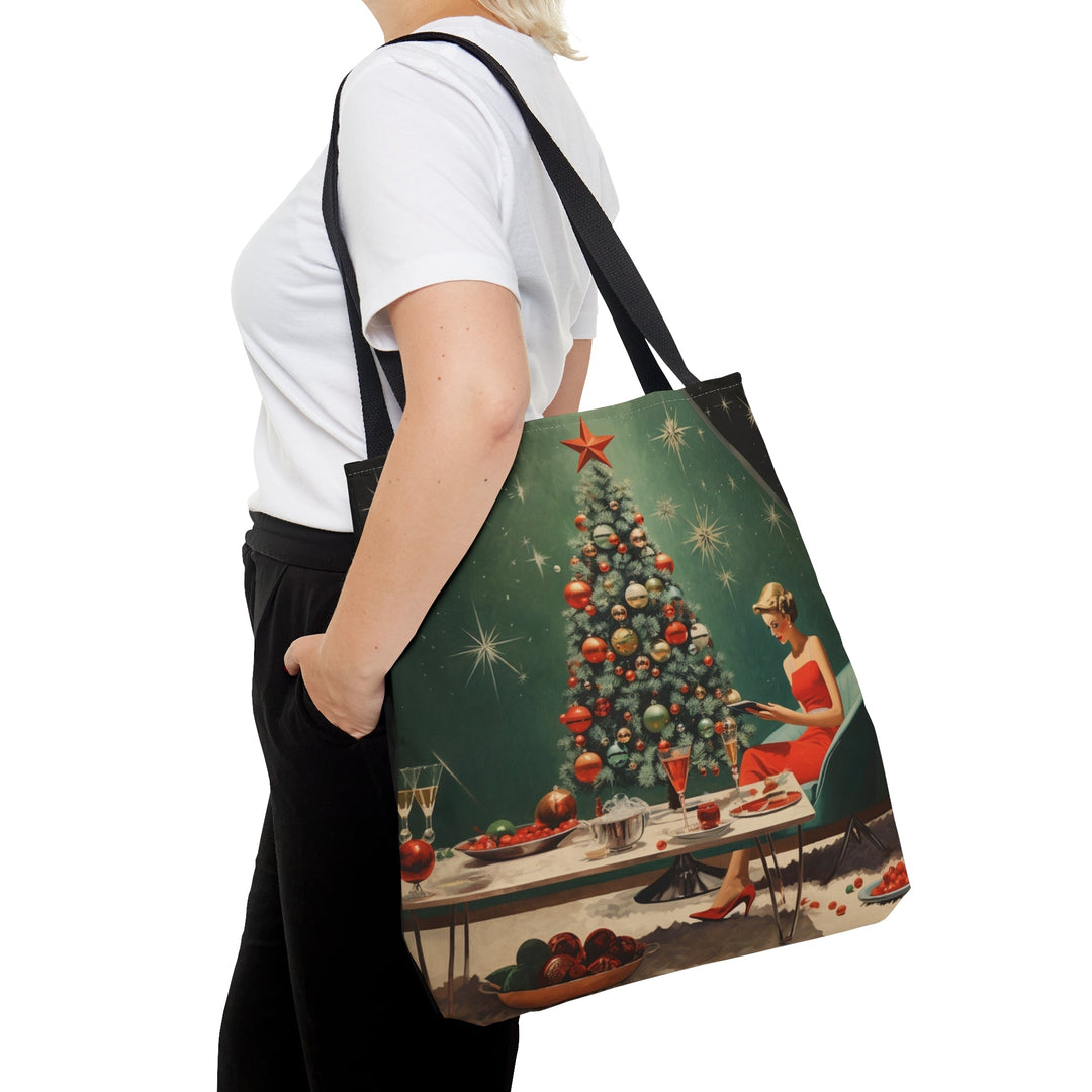 Christmas Mid Century Tote bag Small Medium Large MADEE'S EXCLUSIVES - Madee's Boutique Bags Printify Accessories aesthetic tote bagAll Over PrintSmall