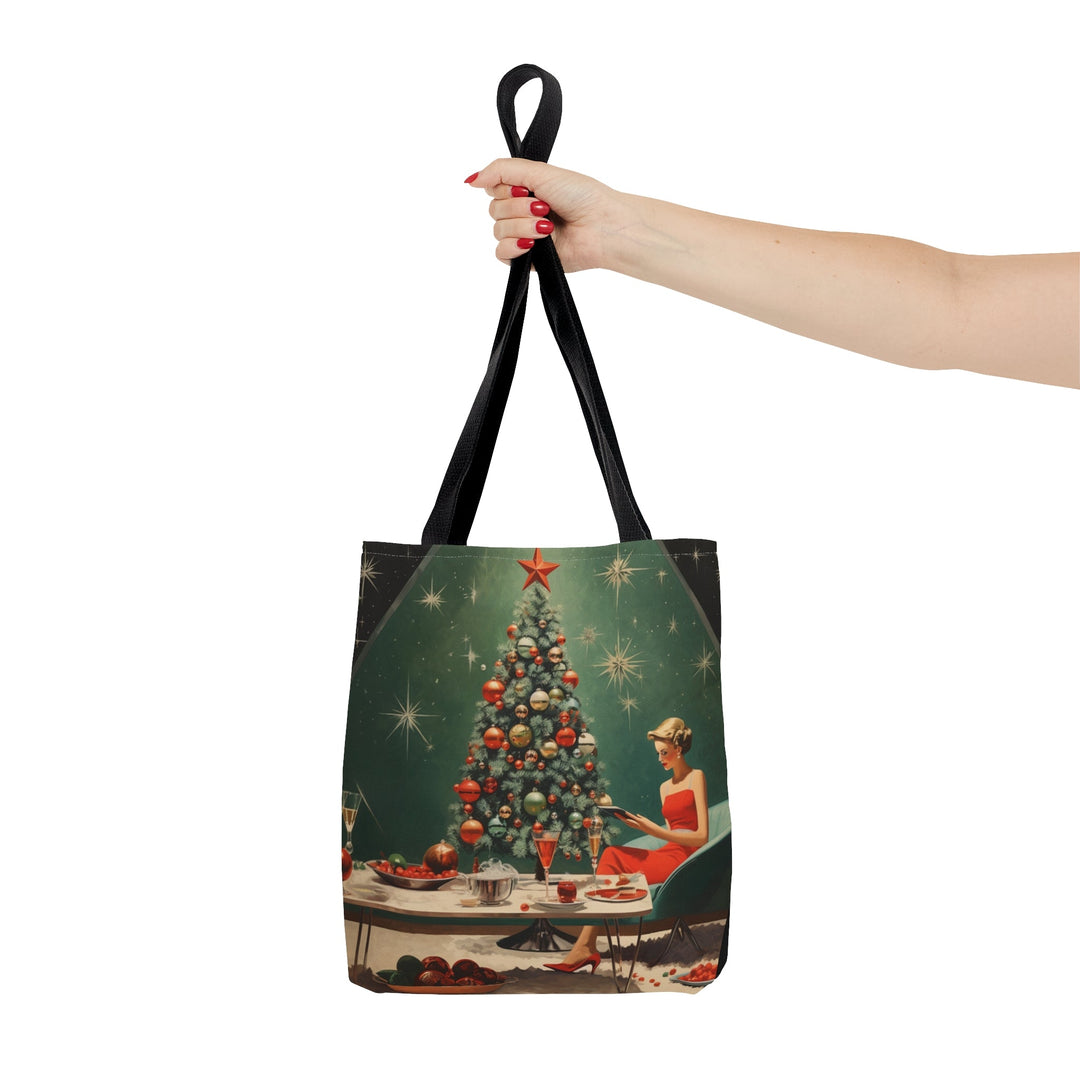 Christmas Mid Century Tote bag Small Medium Large MADEE'S EXCLUSIVES - Madee's Boutique Bags Printify Accessories aesthetic tote bagAll Over PrintSmall