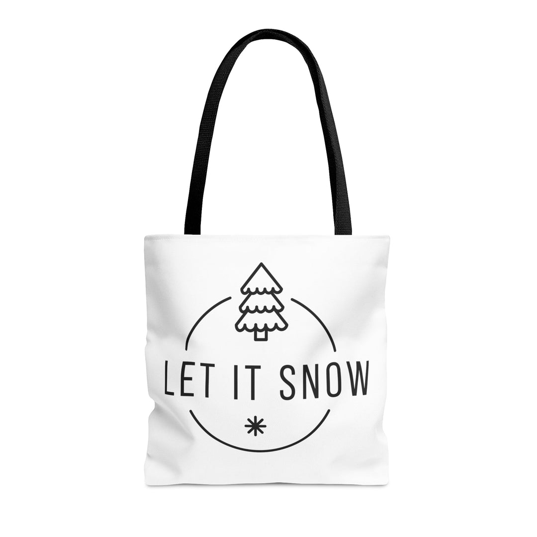Christmas Tote Bag Let It Snow Joyful Small Medium Large - Madee's Boutique Bags Printify Accessories aesthetic tote bagAll Over PrintMedium
