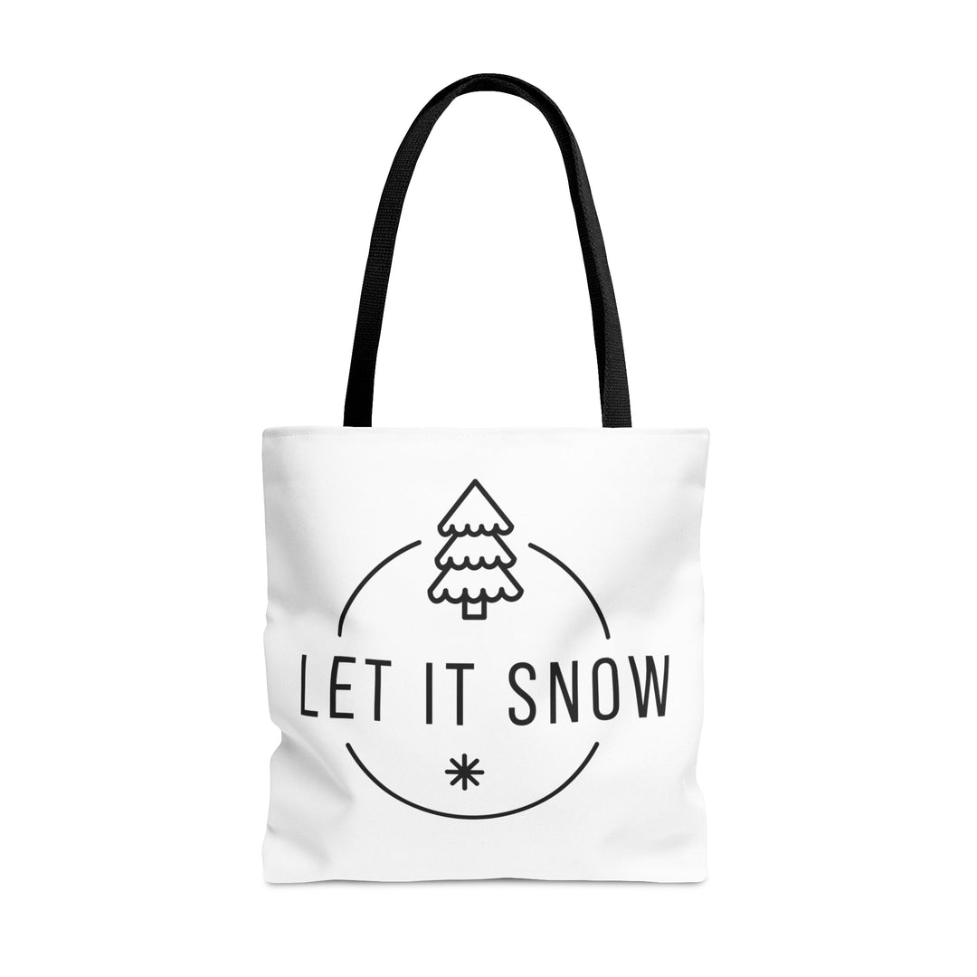 Christmas Tote Bag Let It Snow Joyful Small Medium Large - Madee's Boutique Bags Printify Accessories aesthetic tote bagAll Over PrintLarge