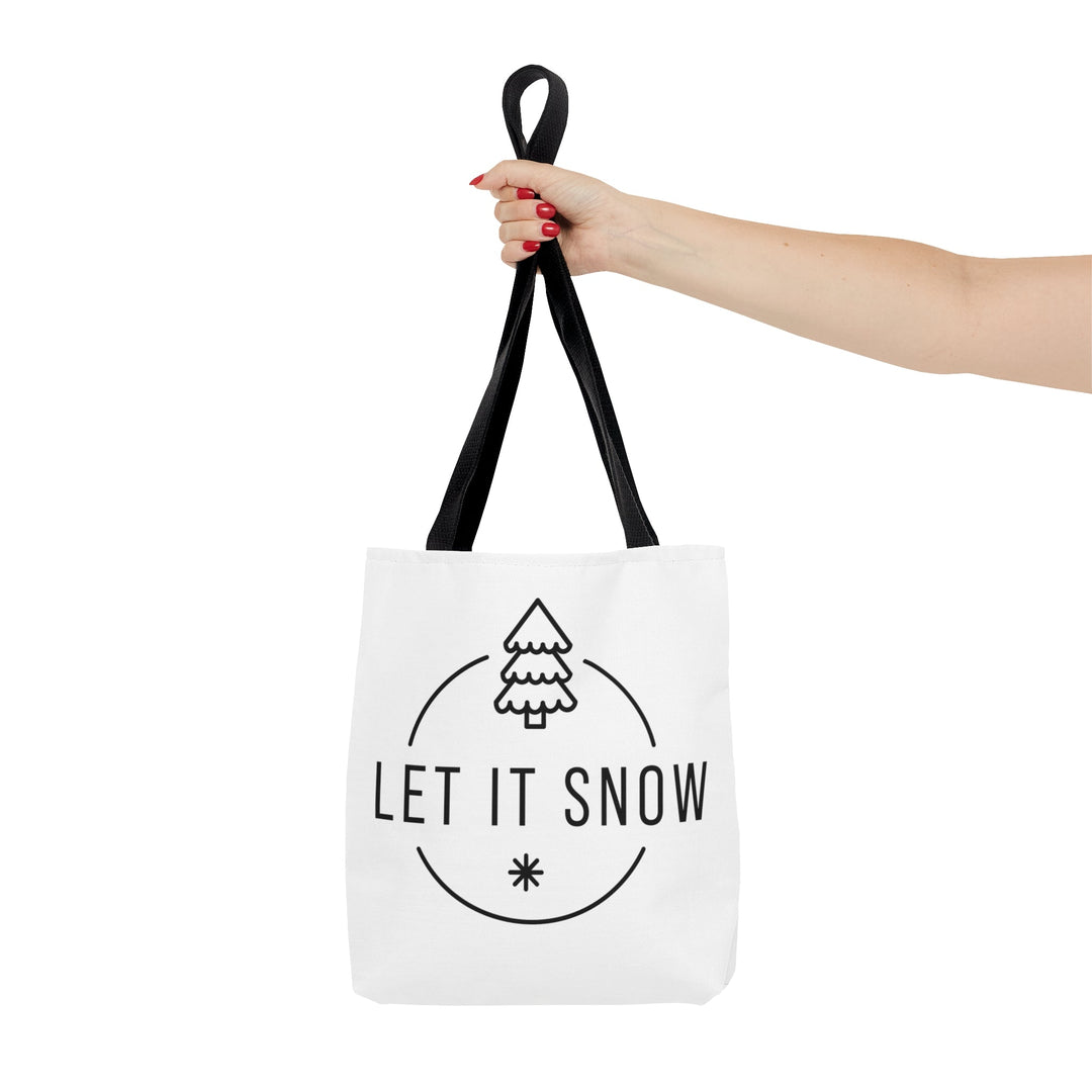 Christmas Tote Bag Let It Snow Joyful Small Medium Large - Madee's Boutique Bags Printify Accessories aesthetic tote bagAll Over PrintSmall