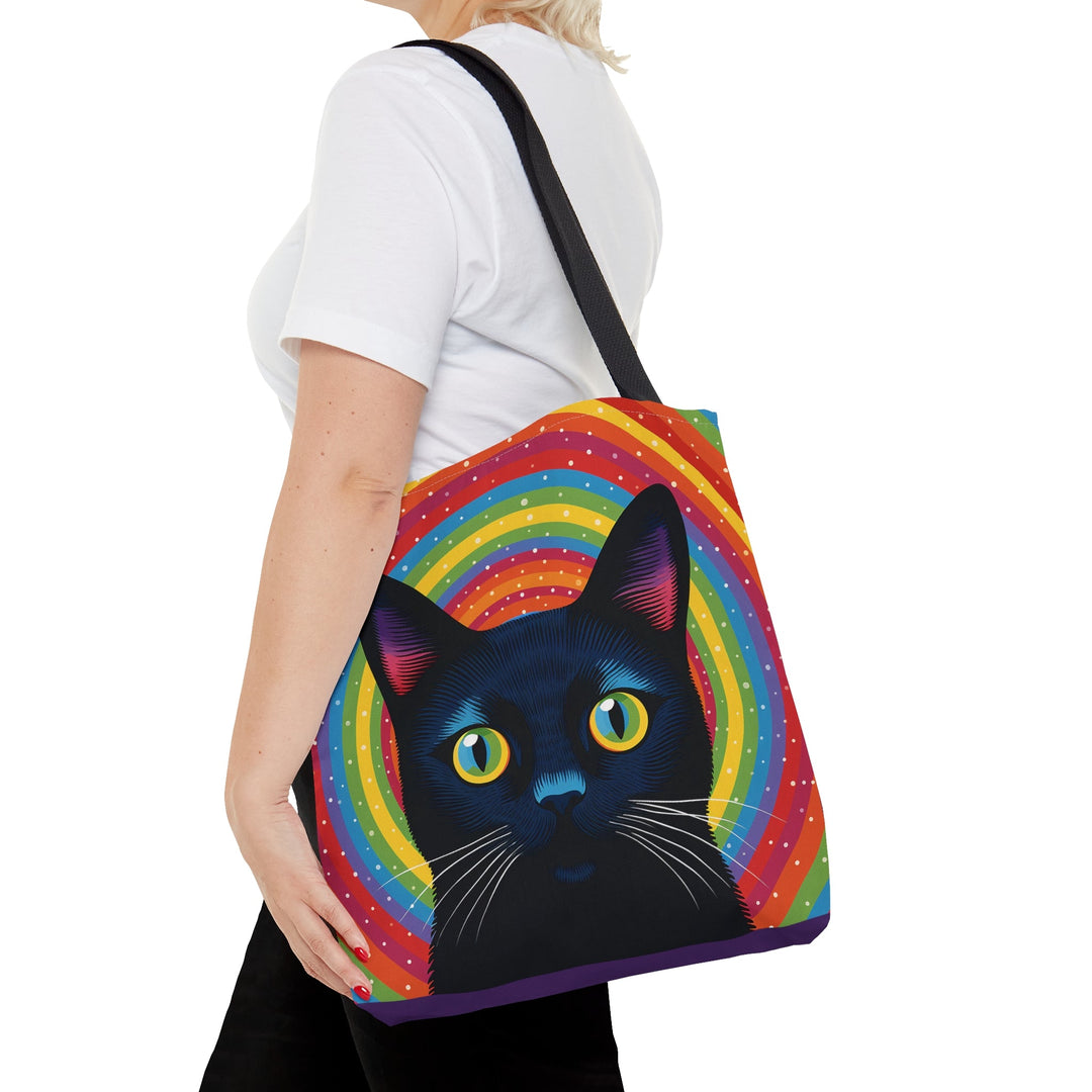 Rainbow Cat Tote Bag Small Medium Large MADEE'S EXCLUSIVES - Madee's Boutique Bags Printify Accessories aesthetic tote bagAll Over PrintMedium