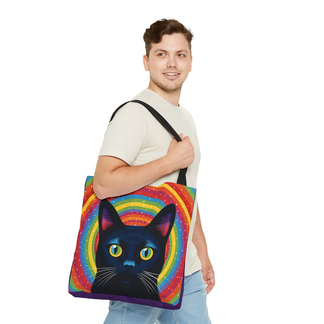 Rainbow Cat Tote Bag Small Medium Large MADEE'S EXCLUSIVES - Madee's Boutique Bags Printify Accessories aesthetic tote bagAll Over PrintLarge
