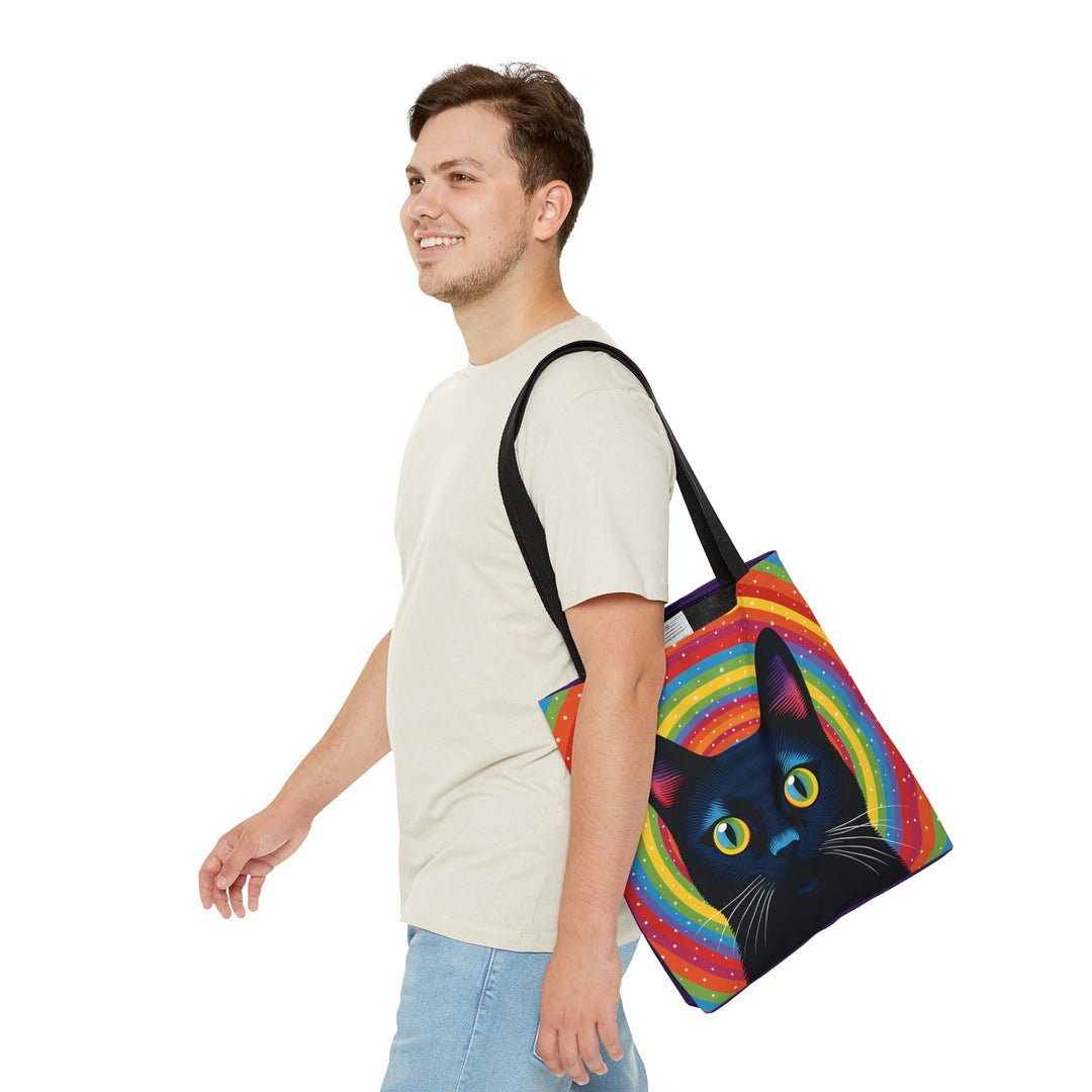 Rainbow Cat Tote Bag Small Medium Large MADEE'S EXCLUSIVES - Madee's Boutique Bags Printify Accessories aesthetic tote bagAll Over PrintMedium