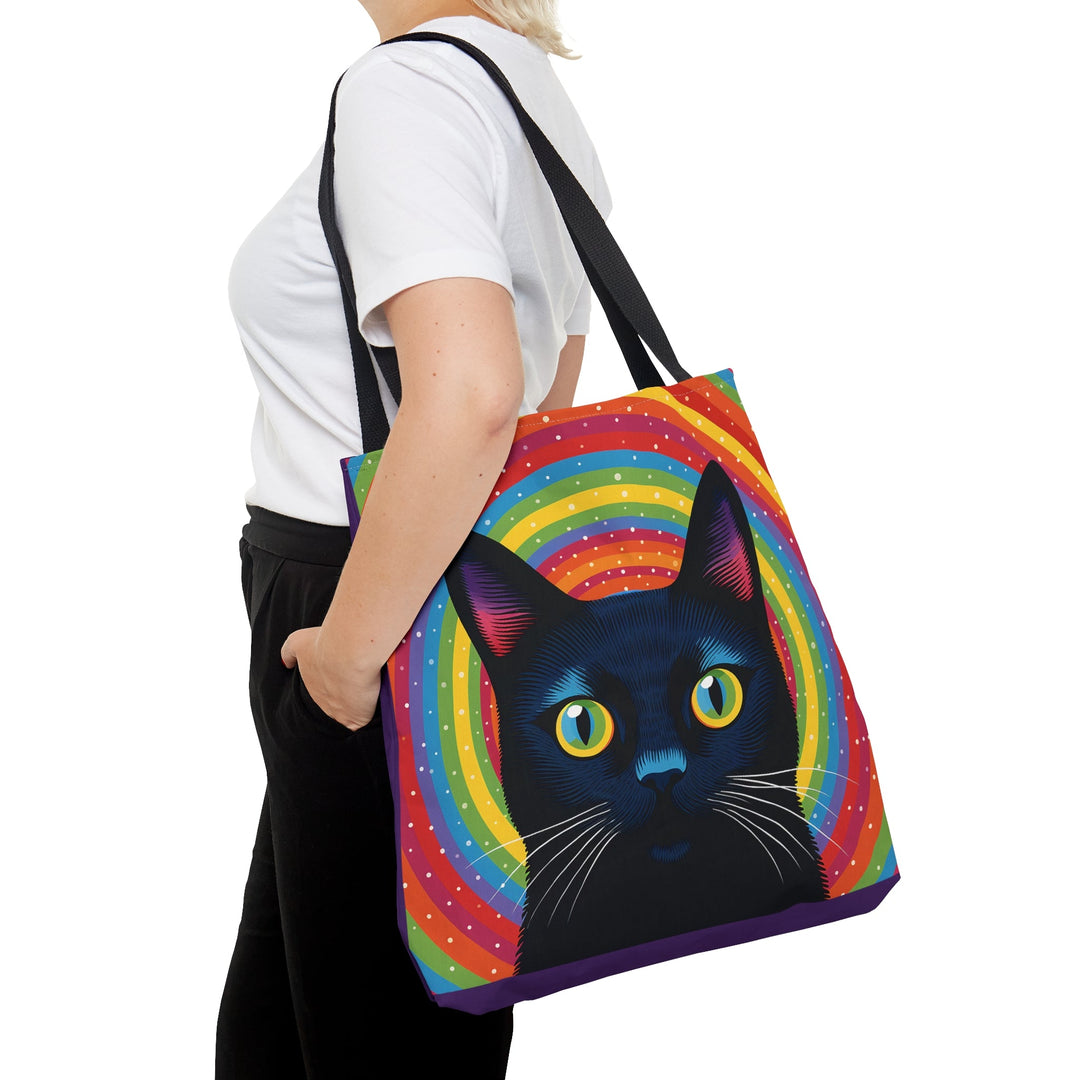 Rainbow Cat Tote Bag Small Medium Large MADEE'S EXCLUSIVES - Madee's Boutique Bags Printify Accessories aesthetic tote bagAll Over PrintMedium