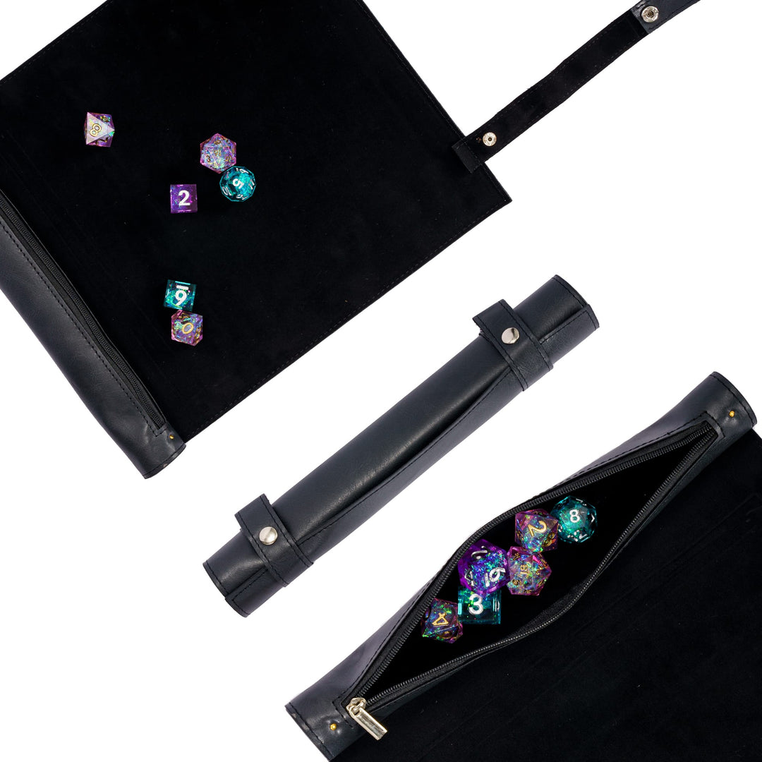 D&D Dice Tray Dice Rolling Mat with Zippered Dice Holder Pouch Storage - Madee's Boutique Madee's Boutique DS 3d printed dice tray 40k dice trayamazon com dice trayBlackChina