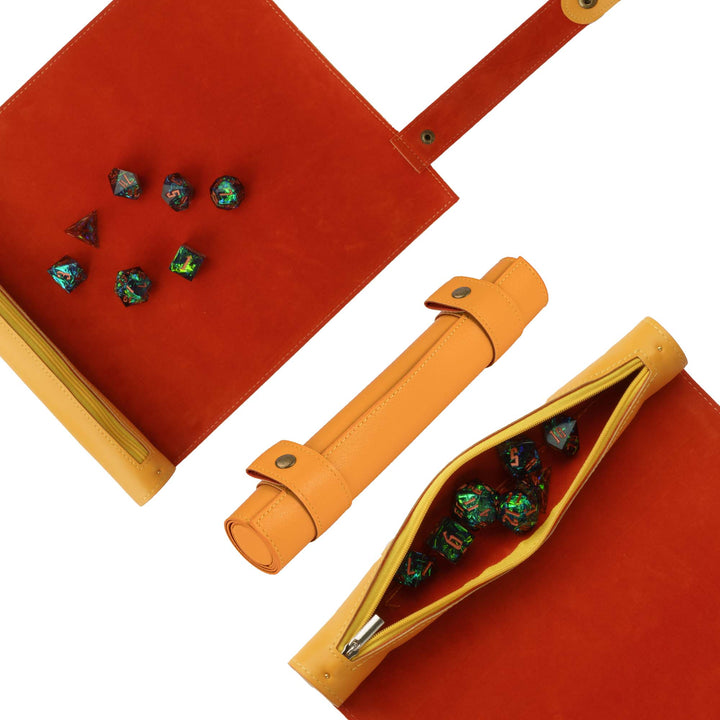 D&D Dice Tray Dice Rolling Mat with Zippered Dice Holder Pouch Storage - Madee's Boutique Madee's Boutique DS 3d printed dice tray 40k dice trayamazon com dice trayOrangeChina