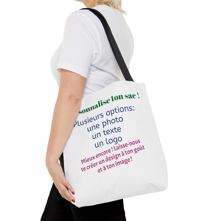 Customized Tote Bag 100% Polyester 3 Size Options - Madee's Boutique Bags Printify Accessories All Over PrintAssembled in the USAMedium