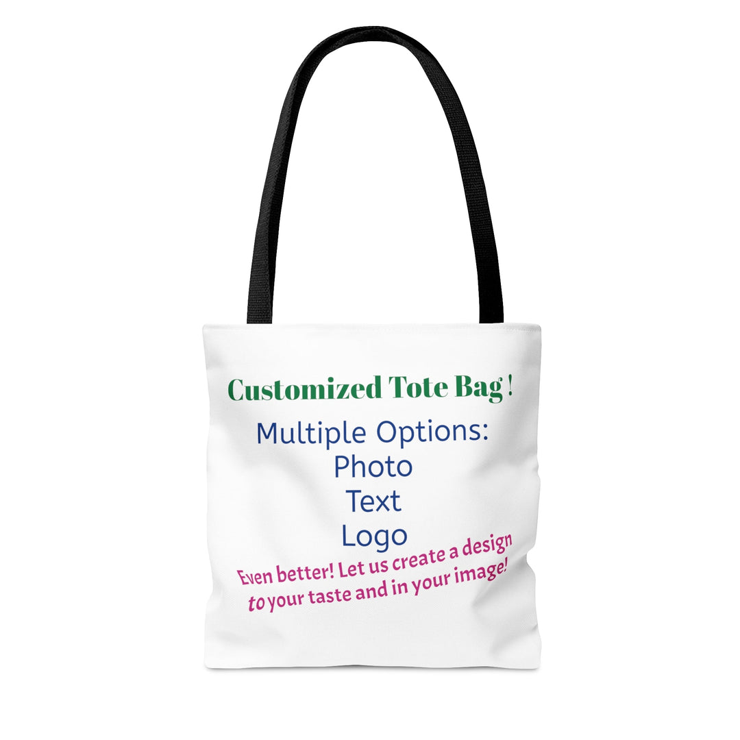 Customized Tote Bag 100% Polyester 3 Size Options - Madee's Boutique Bags Printify Accessories All Over PrintAssembled in the USALarge