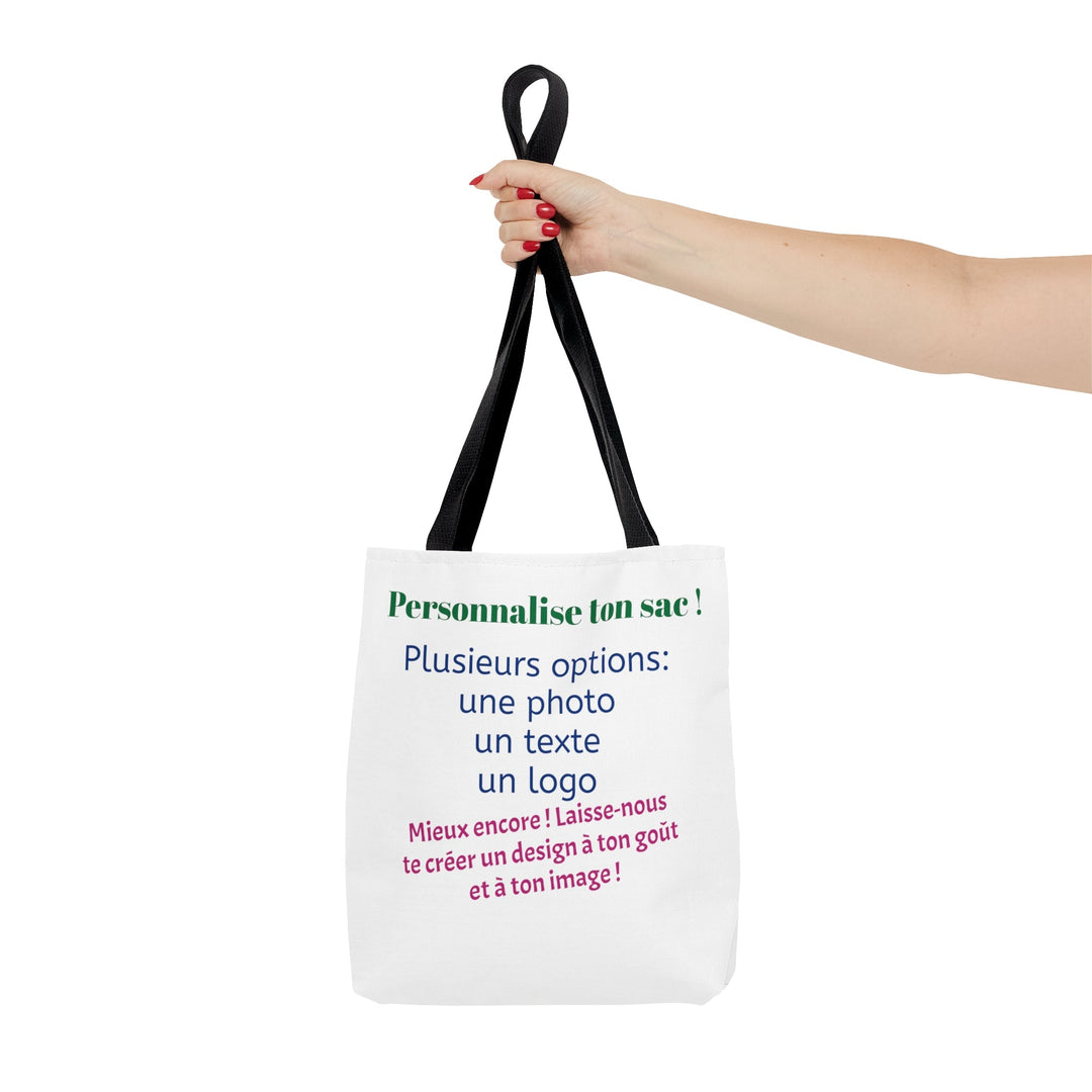 Customized Tote Bag 100% Polyester 3 Size Options - Madee's Boutique Bags Printify Accessories All Over PrintAssembled in the USASmall