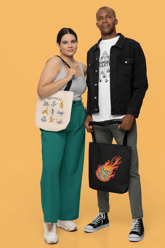 Customized Tote Bag 100% Polyester 3 Size Options - Madee's Boutique Bags Printify Accessories All Over PrintAssembled in the USAMedium