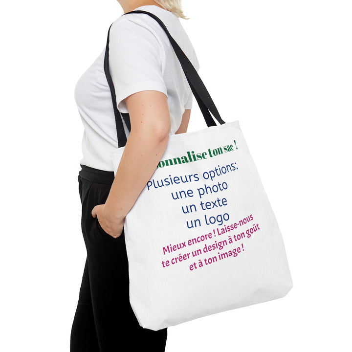 Customized Tote Bag 100% Polyester 3 Size Options - Madee's Boutique Bags Printify Accessories All Over PrintAssembled in the USASmall