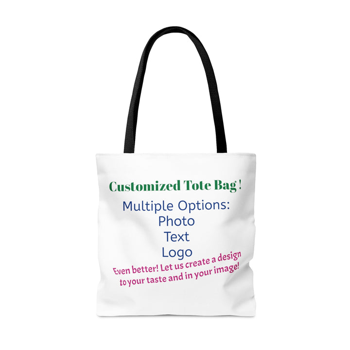 Customized Tote Bag 100% Polyester 3 Size Options - Madee's Boutique Bags Printify Accessories All Over PrintAssembled in the USASmall