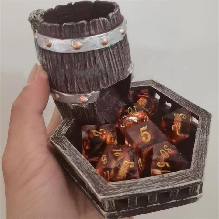Dice Tower DND Resin Crafts Viking Style Dice Tower Tabletop Dice Rolling Game Accessories - Madee's Boutique Madee's Boutique DS 1 sided die 100 sided die2 dice rollerWine Glass Dice Towe