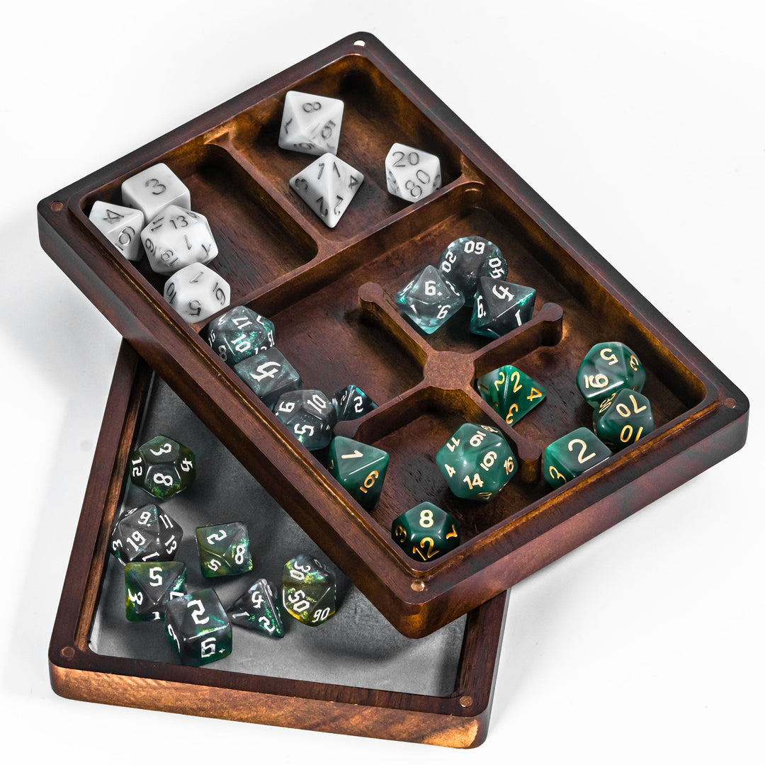 DnD 2 in 1 Wooden Dice Storage Case & Dice Tray, Dice Holder D&D Dice Box Set - Madee's Boutique Madee's Boutique DS 40k dice tray amazon com dice trayamazon dice rolling trayPattern 2China