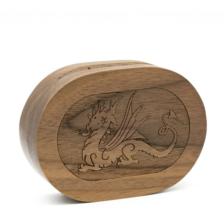 DND Hexagonal Wooden Dice Case with Magnetic Lid, D&D Dice Storage Box, for 1 Set of 16mm Dice - Madee's Boutique Madee's Boutique DS 10 sided dice 100 sided dice12 sided diceWalnut - OvalChina