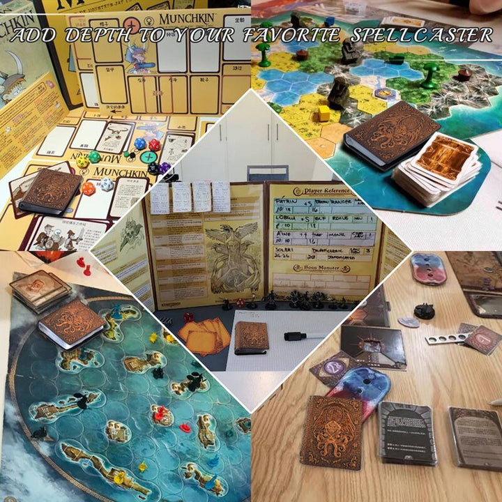 DND Spellcard Holder Cthulhu Embossed Hard Cover Spellbook Deck Case with 54 Blank Cards Tabletop Gaming Accessories - Madee's Boutique Madee's Boutique DS 10 sided dice 100 sided dice12 sided diceCH04B