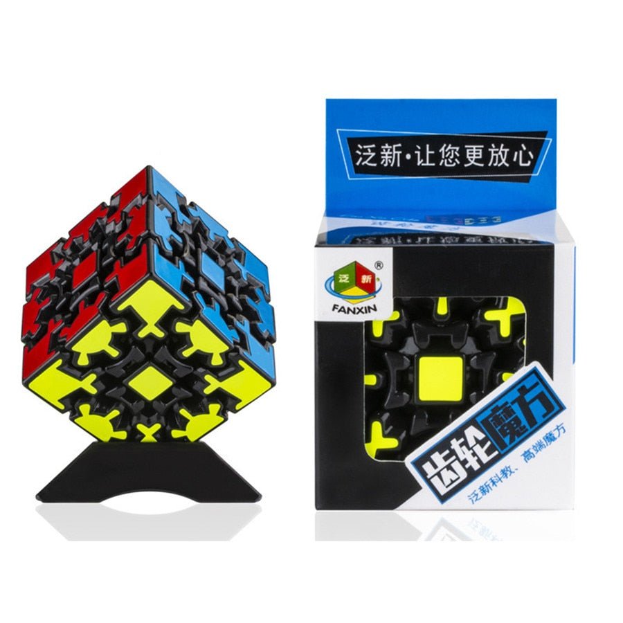 Rubik's Cube Fanxin Gear 3x3 Magic Cube Gear Fanxin Professional Puzzle Toys For Children Kids Gift Toy - Madee's Boutique Puzzles Madee's Boutique 100 by 100 cube 100 by 100 rubik's cube100000x100000x100000 rubik's cubeBlack
