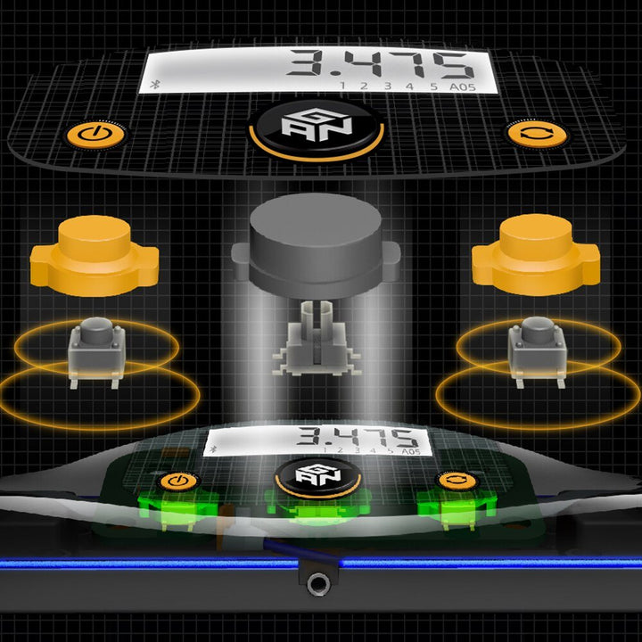 Rubik's Cube GAN Timer Professional Time Counter SpeedCubing Smart Timer GAN Cube Mat GAN Timer Mat GAN Bluetooth Cube Timer Mat GAN - Madee's Boutique Puzzles Madee's Boutique 100 by 100 cube 100 by 100 rubik's cube100000x100000x100000 rubik's cubeBlack Timer