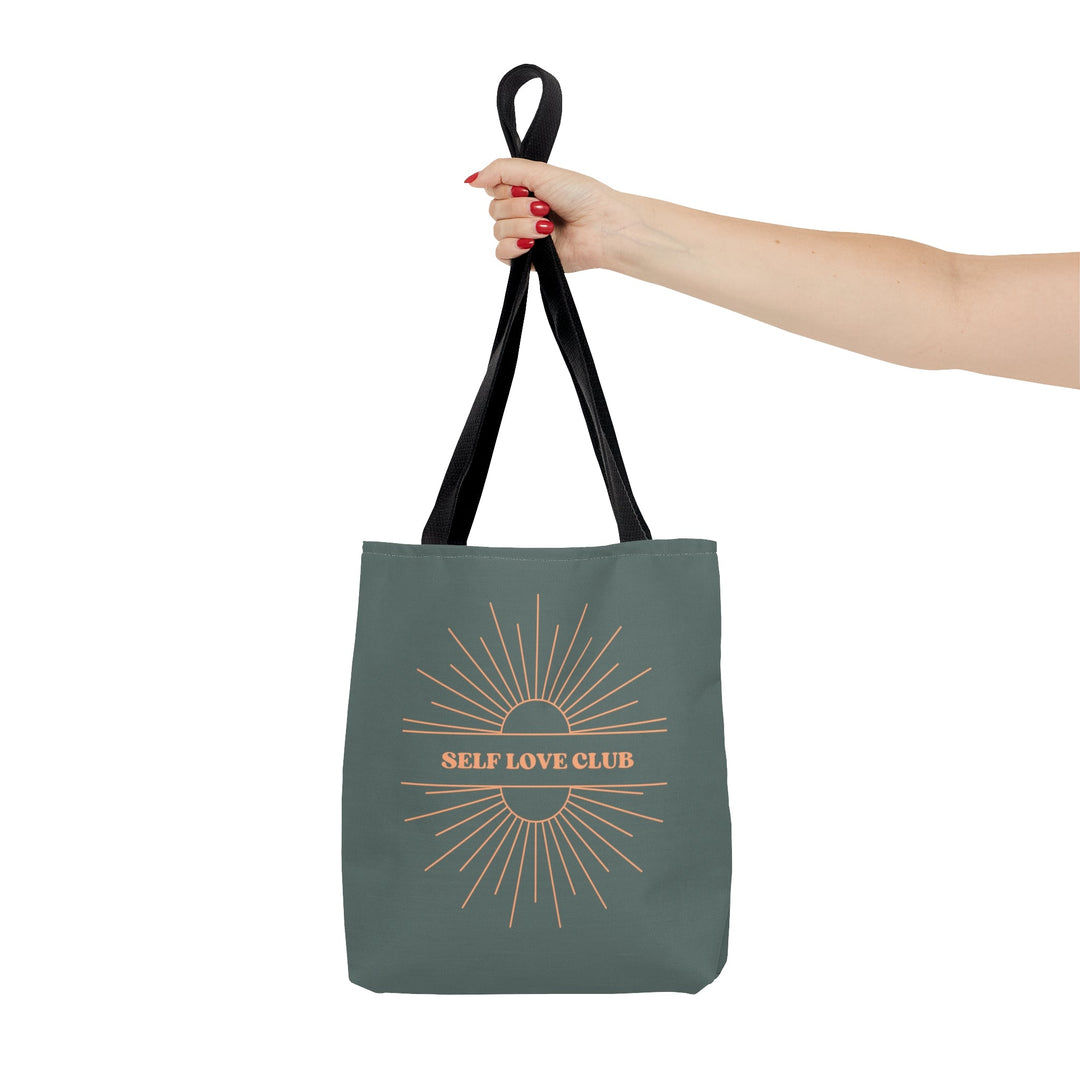 Grey Tote Bag Self Love Club Small Medium Large - Madee's Boutique Bags Printify Accessories aesthetic bagaesthetic gift bagSmall