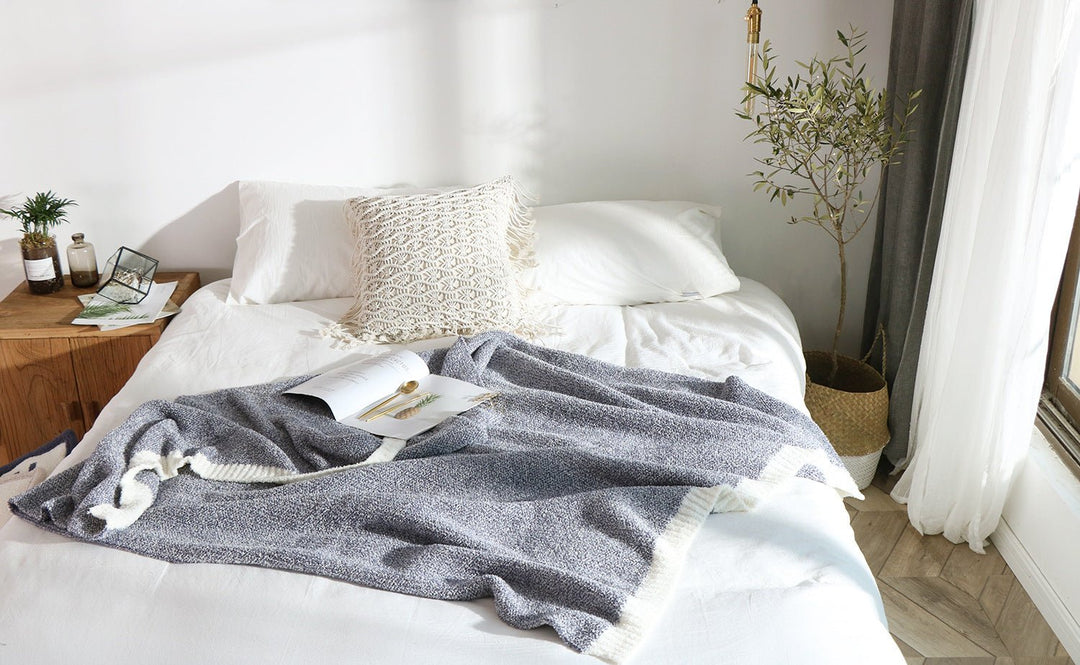 Home Soft Knit Blanket - Madee's Boutique Home Decor Madee's Boutique aesthetic blanket aesthetic giftanniversary gift ideasBrown130x160cm