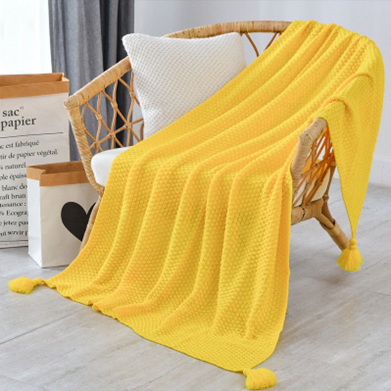 Beautiful Leg Blanket Beige - Yellow - Green - Madee's Boutique Home Decor Madee's Boutique aesthetic blanket aesthetic giftanniversary gift ideasBright yellow130cx170c