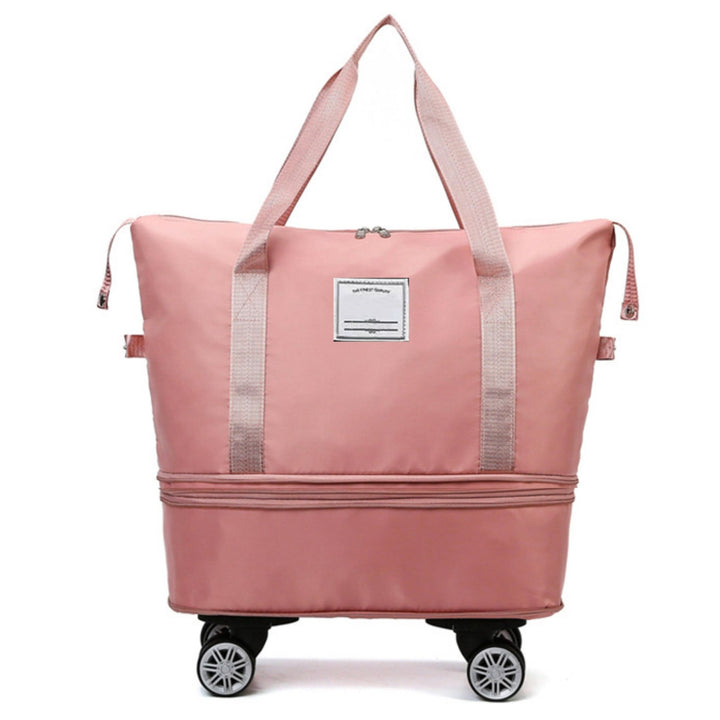 Madee's 4 - in - 1 Expandable Foldable Travel Bag with Removable Wheels - Travel Duffel Bag, Rolling Duffle Bag Carry on, Wheeled Duffle Bag Luggage Waterproof, Large Weekender Bag - Madee's Boutique Handbag Madee's Boutique 2 wheel suitcases 20 compartment extender36 duffle bag with wheelsBlack