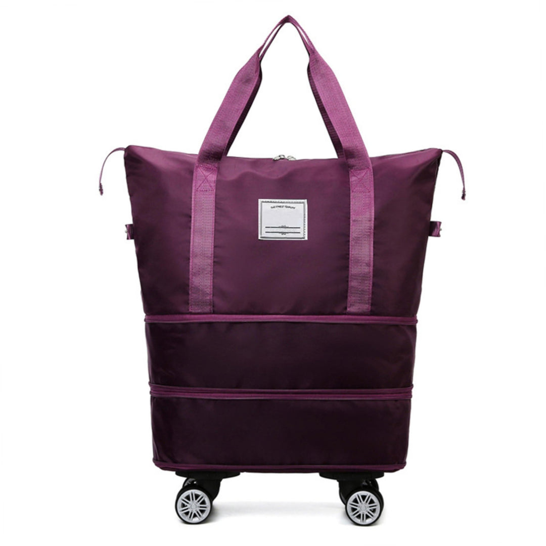 Madee's 4 - in - 1 Expandable Foldable Travel Bag with Removable Wheels - Travel Duffel Bag, Rolling Duffle Bag Carry on, Wheeled Duffle Bag Luggage Waterproof, Large Weekender Bag - Madee's Boutique Handbag Madee's Boutique 2 wheel suitcases 20 compartment extender36 duffle bag with wheelsBlack