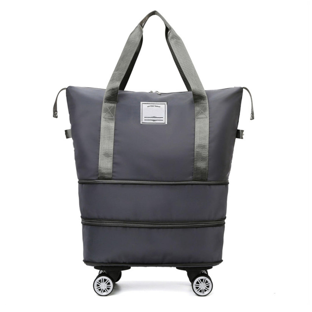 Madee's 4 - in - 1 Expandable Foldable Travel Bag with Removable Wheels - Travel Duffel Bag, Rolling Duffle Bag Carry on, Wheeled Duffle Bag Luggage Waterproof, Large Weekender Bag - Madee's Boutique Handbag Madee's Boutique 2 wheel suitcases 20 compartment extender36 duffle bag with wheelsBlack