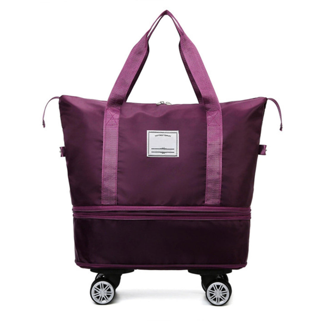 Madee's 4 - in - 1 Expandable Foldable Travel Bag with Removable Wheels - Travel Duffel Bag, Rolling Duffle Bag Carry on, Wheeled Duffle Bag Luggage Waterproof, Large Weekender Bag - Madee's Boutique Handbag Madee's Boutique 2 wheel suitcases 20 compartment extender36 duffle bag with wheelsBlack