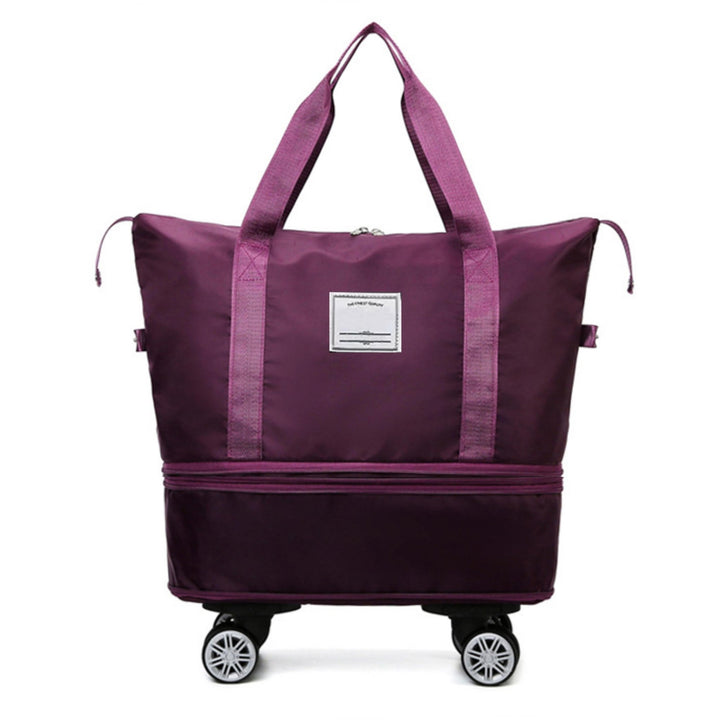 Madee's 4 - in - 1 Expandable Foldable Travel Bag with Removable Wheels - Travel Duffel Bag, Rolling Duffle Bag Carry on, Wheeled Duffle Bag Luggage Waterproof, Large Weekender Bag - Madee's Boutique Handbag Madee's Boutique 2 wheel suitcases 20 compartment extender36 duffle bag with wheelsBlack