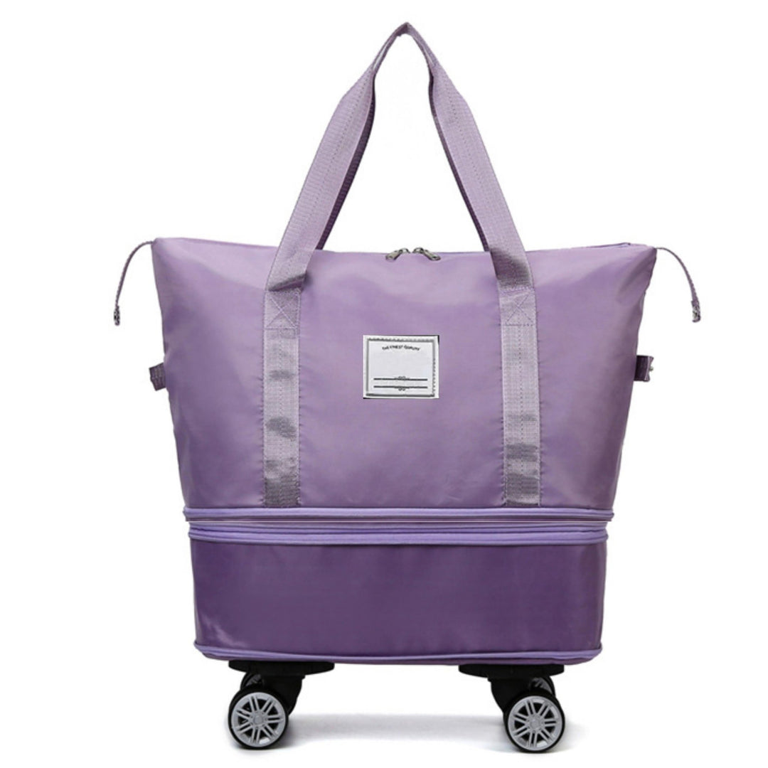 Madee's 4 - in - 1 Expandable Foldable Travel Bag with Removable Wheels - Travel Duffel Bag, Rolling Duffle Bag Carry on, Wheeled Duffle Bag Luggage Waterproof, Large Weekender Bag - Madee's Boutique Handbag Madee's Boutique 2 wheel suitcases 20 compartment extender36 duffle bag with wheelsBlack