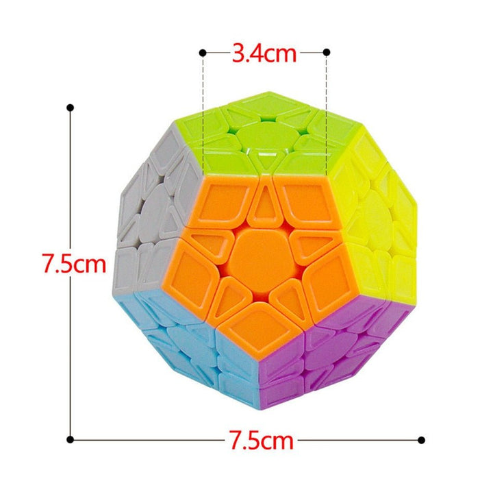 Rubik's Cube Megaminx Magic Cube 3x3 Stickerless Dodecahedron Speed Cubes Brain Teaser Twist Puzzle Toy - Madee's Boutique Puzzles Madee's Boutique 100 by 100 cube 100 by 100 rubik's cube100000x100000x100000 rubik's cubeBlack