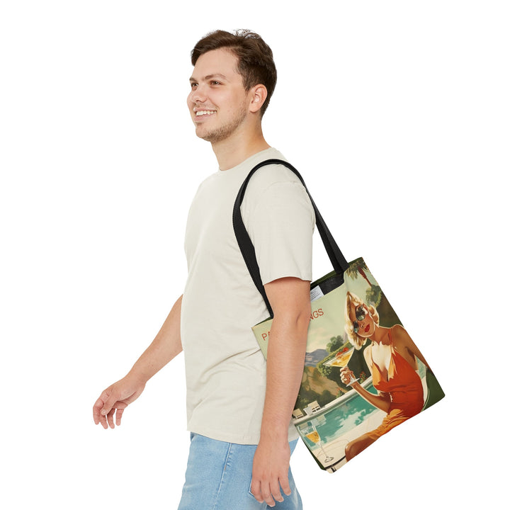 Palm Spring Tote Bag Mid Century Modern Small Medium Large MADEE'S EXCLUSIVES - Madee's Boutique Bags Printify Accessories aesthetic tote bagAll Over PrintSmall