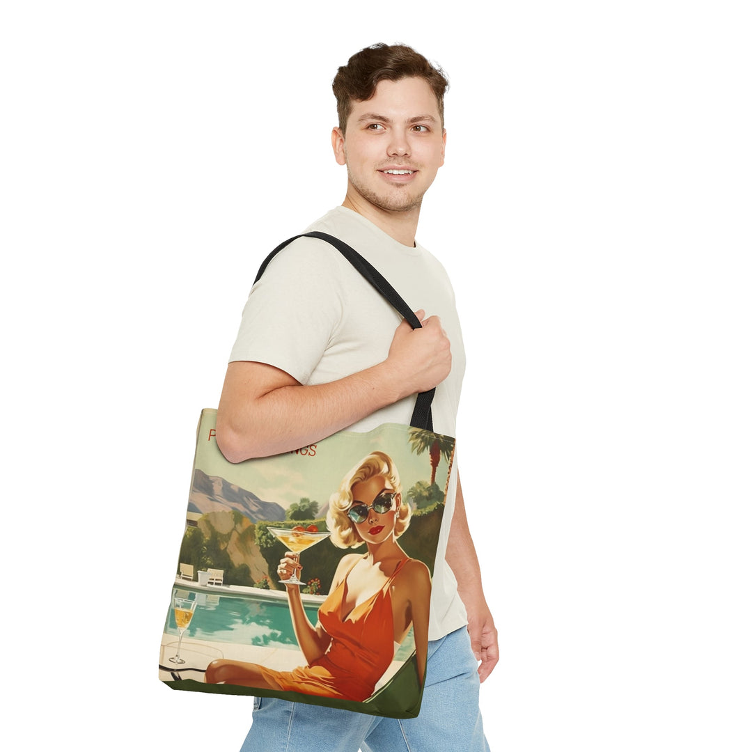 Palm Spring Tote Bag Mid Century Modern Small Medium Large MADEE'S EXCLUSIVES - Madee's Boutique Bags Printify Accessories aesthetic tote bagAll Over PrintSmall