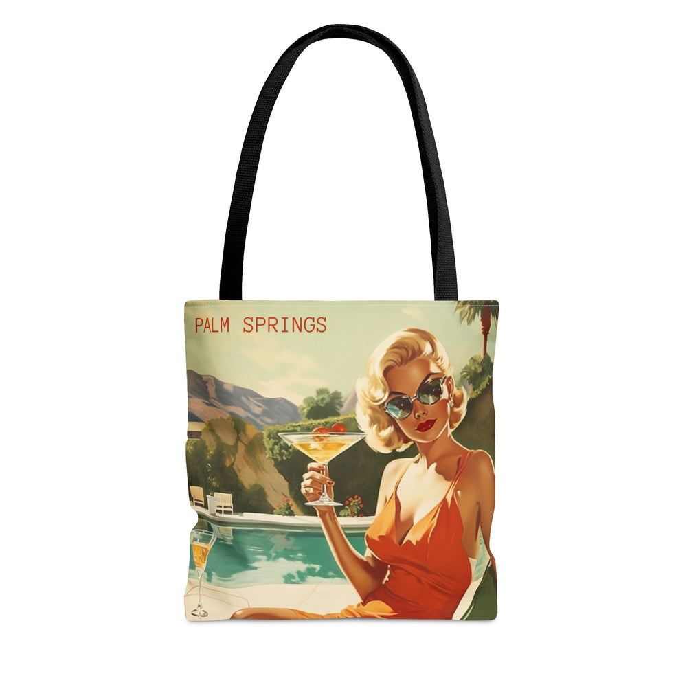 Palm Spring Tote Bag Mid Century Modern Small Medium Large MADEE'S EXCLUSIVES - Madee's Boutique Bags Printify Accessories aesthetic tote bagAll Over PrintSmall
