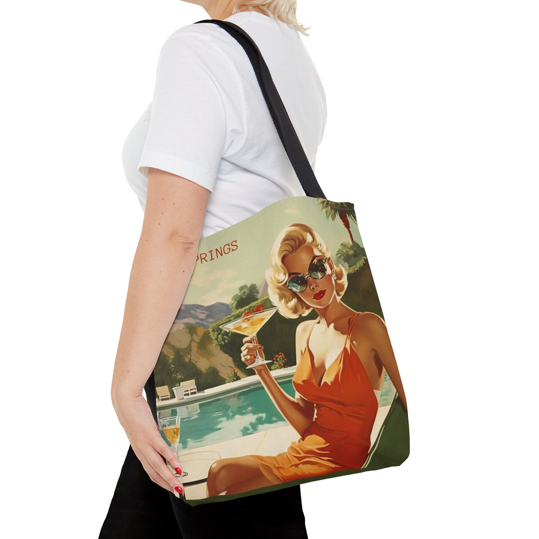 Palm Spring Tote Bag Mid Century Modern Small Medium Large MADEE'S EXCLUSIVES - Madee's Boutique Bags Printify Accessories aesthetic tote bagAll Over PrintSmall