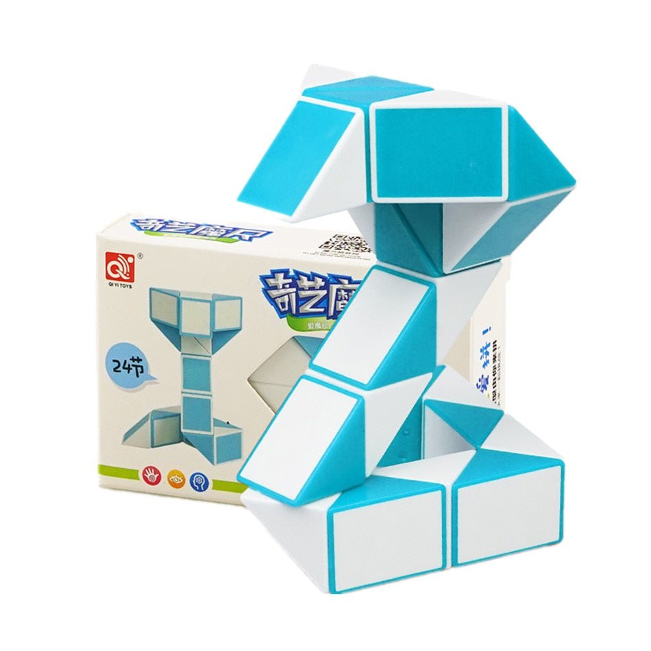 Rubik's Cube QIYI 24 Segment Magic Rule Snake Cubes Elasticity Elastic changed Popular Twist Transformable Kid Puzzle Toy for Children - Madee's Boutique Puzzles Madee's Boutique 100 by 100 cube 100 by 100 rubik's cube100000x100000x100000 rubik's cubeAs shown