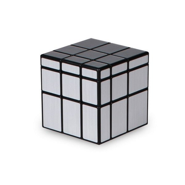Rubik's Cube QiYi 3x3x3 Mirror Magic Cube puzzle Speed Magico Cube baby kids Toys with Gold Silver sticker stickers - Madee's Boutique Puzzles Madee's Boutique 100 by 100 cube 100 by 100 rubik's cube100000x100000x100000 rubik's cubeSilver