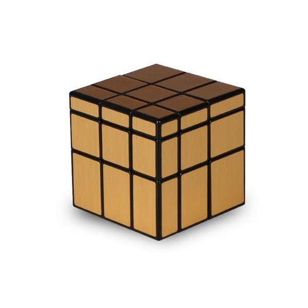 Rubik's Cube QiYi 3x3x3 Mirror Magic Cube puzzle Speed Magico Cube baby kids Toys with Gold Silver sticker stickers - Madee's Boutique Puzzles Madee's Boutique 100 by 100 cube 100 by 100 rubik's cube100000x100000x100000 rubik's cubeGold
