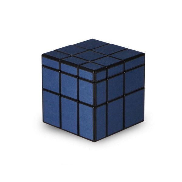 Rubik's Cube QiYi 3x3x3 Mirror Magic Cube puzzle Speed Magico Cube baby kids Toys with Gold Silver sticker stickers - Madee's Boutique Puzzles Madee's Boutique 100 by 100 cube 100 by 100 rubik's cube100000x100000x100000 rubik's cubeBlue