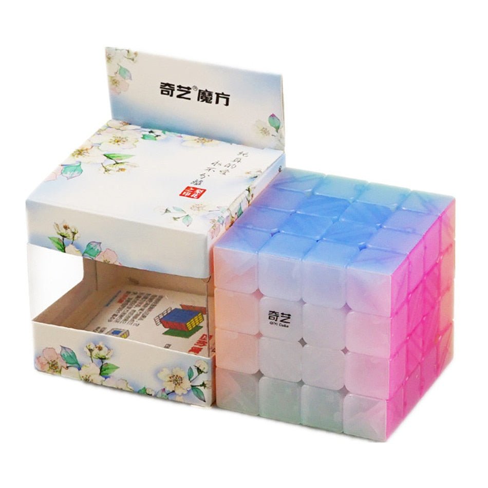 Rubik's Cube QiYi QiYuan 4x4 V2 V3 Speed Cube 4x4x4 Puzzle Speed Magic Cube Rubiks Cube 4Layers Speed Cube Professional Puzzle - Madee's Boutique Puzzles Madee's Boutique DS 100 by 100 cube 100 by 100 rubik's cube100000x100000x100000 rubik's cubeClear